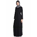 Black simple umbrella abaya